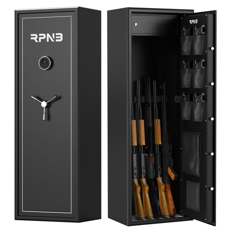 RPNB - RP10FR - Large Biometric Rifle Safe,Electronic Gun Security Cabinet for 10 Rifles