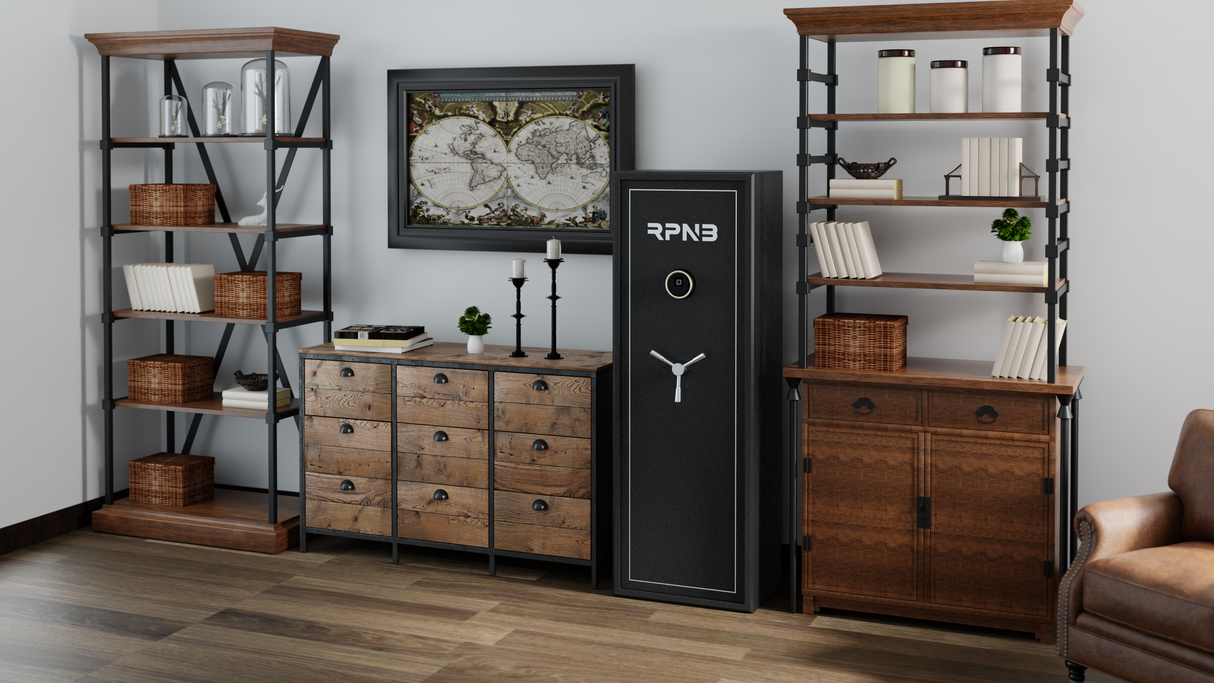 RPNB - RP10FR - Large Biometric Rifle Safe,Electronic Gun Security Cabinet for 10 Rifles