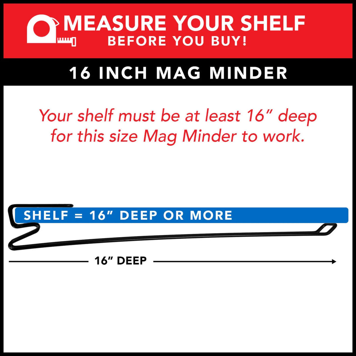 Gun Storage Solutions - Mag Minder 16"- Magazine Storage