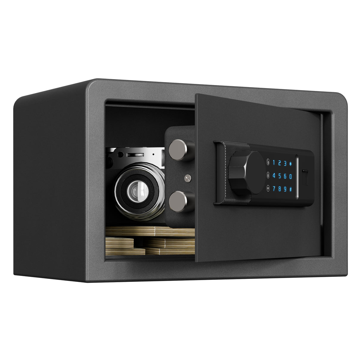 RPNB - RP20FSA -Biometric Home Safe with Fingerprint Digital Lock for Cash & Jewelry, 0.3 cu. ft.