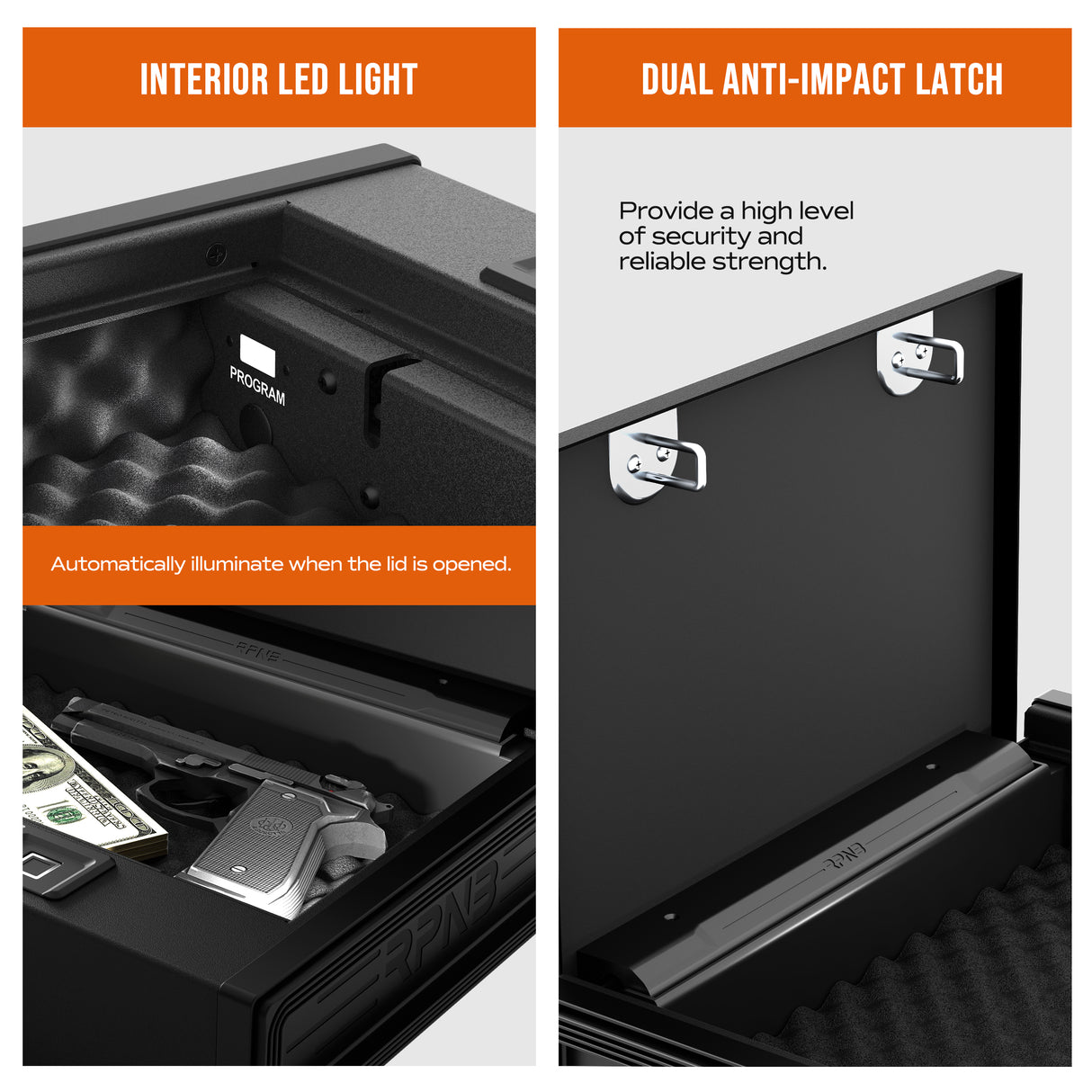 RPNB - RP2005 - Biometric Gun Safe with Interior LED Light