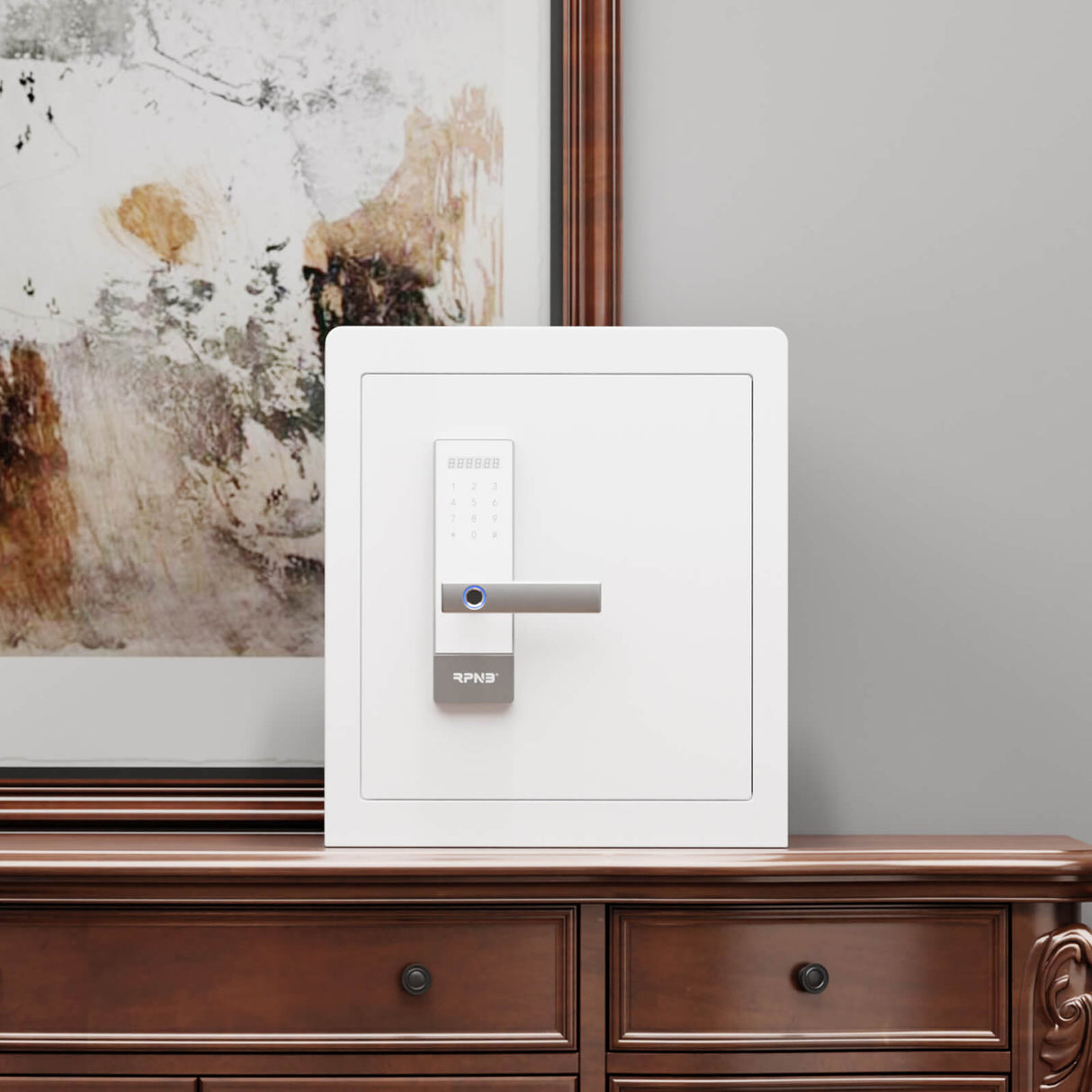 RPNB - RPHS45W - White - Fingerprint Home Safe With LED Light Internal, Luxury Closet Safe, 1.6 Cubic Feet