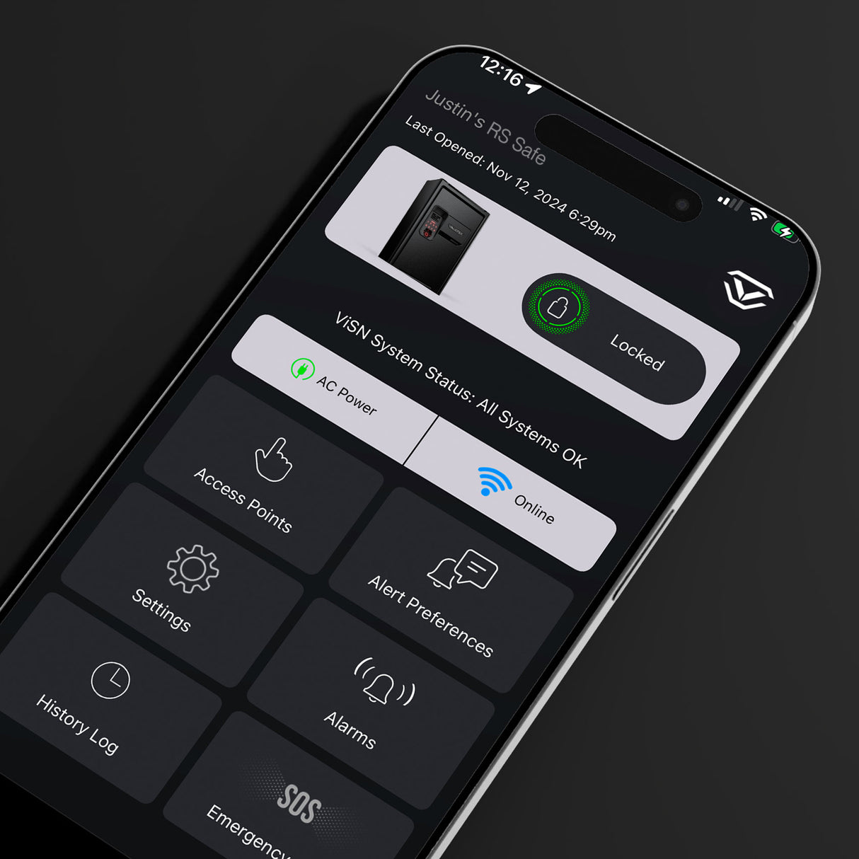 Vaultek - NRS800i__ViSN Wi-Fi Biometric Smart Rifle Safe - RS Series