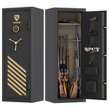 RPNB - RPFS14-B - 14 Gun Large Fireproof Biometric Digital Rifle Safe for Pistols and Rifles, Black