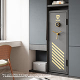 RPNB - RPFS14-B - 14 Gun Large Fireproof Biometric Digital Rifle Safe for Pistols and Rifles, Black