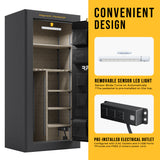 RPNB - RPFS30-B - 30 Gun Large Fireproof Biometric Fingerprint Long Gun Safe for Pistols and Rifles, Black