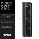 RPNB - RP3FR - Large Biometric 3 Gun Cabinet with Electronic Digital Lock & Removable Shelf