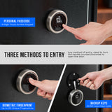 RPNB - RP3FR - Large Biometric 3 Gun Cabinet with Electronic Digital Lock & Removable Shelf