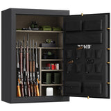 RPNB - RPFS45-B - 45 Gun Large Fireproof Biometric Fingerprint Long Gun Safe for Pistols and Rifles, Black