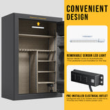 RPNB - RPFS45-B - 45 Gun Large Fireproof Biometric Fingerprint Long Gun Safe for Pistols and Rifles, Black
