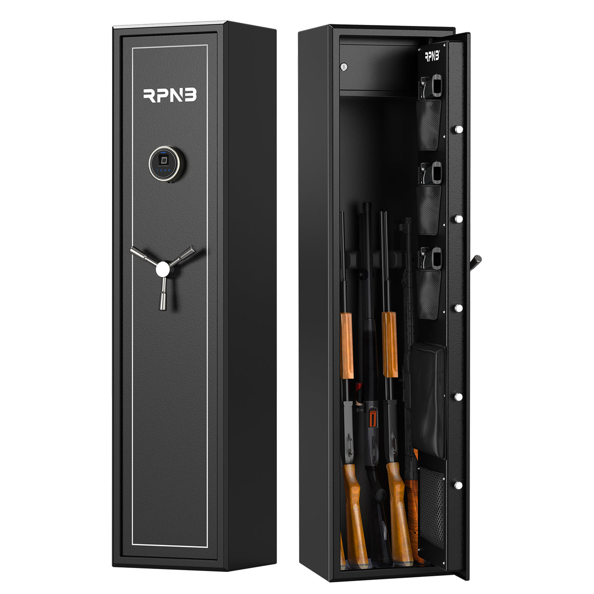 RPNB - RP5FR - Large Biometric Rifle Safe,Electronic Gun Security Cabinet for 5 Rifles