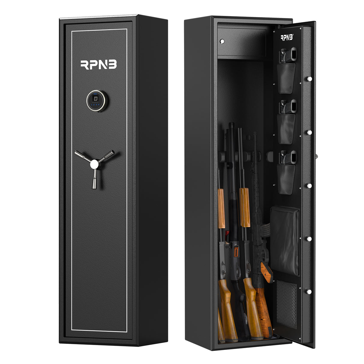 RPNB - RP7FR - Large Biometric Rifle Safe,Electronic Gun Security Cabinet for 7 Rifles