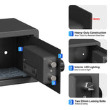 RPNB - RP20FSA -Biometric Home Safe with Fingerprint Digital Lock for Cash & Jewelry, 0.3 cu. ft.