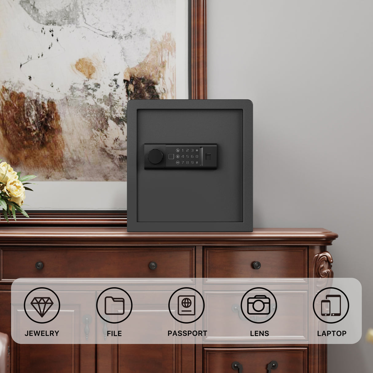 RPNB - RP36FSA - Biometric Home Safe with Fingerprint Digital Lock for Cash & Jewelry, 1.2 cu. ft.