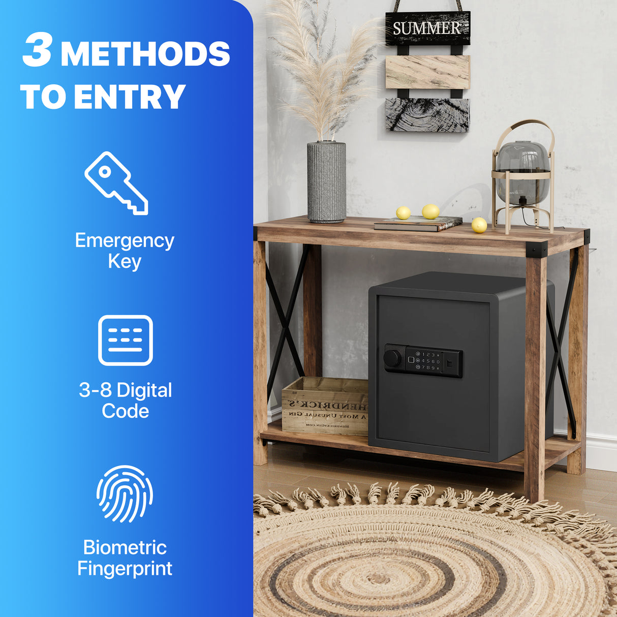 RPNB - RP36FSA - Biometric Home Safe with Fingerprint Digital Lock for Cash & Jewelry, 1.2 cu. ft.