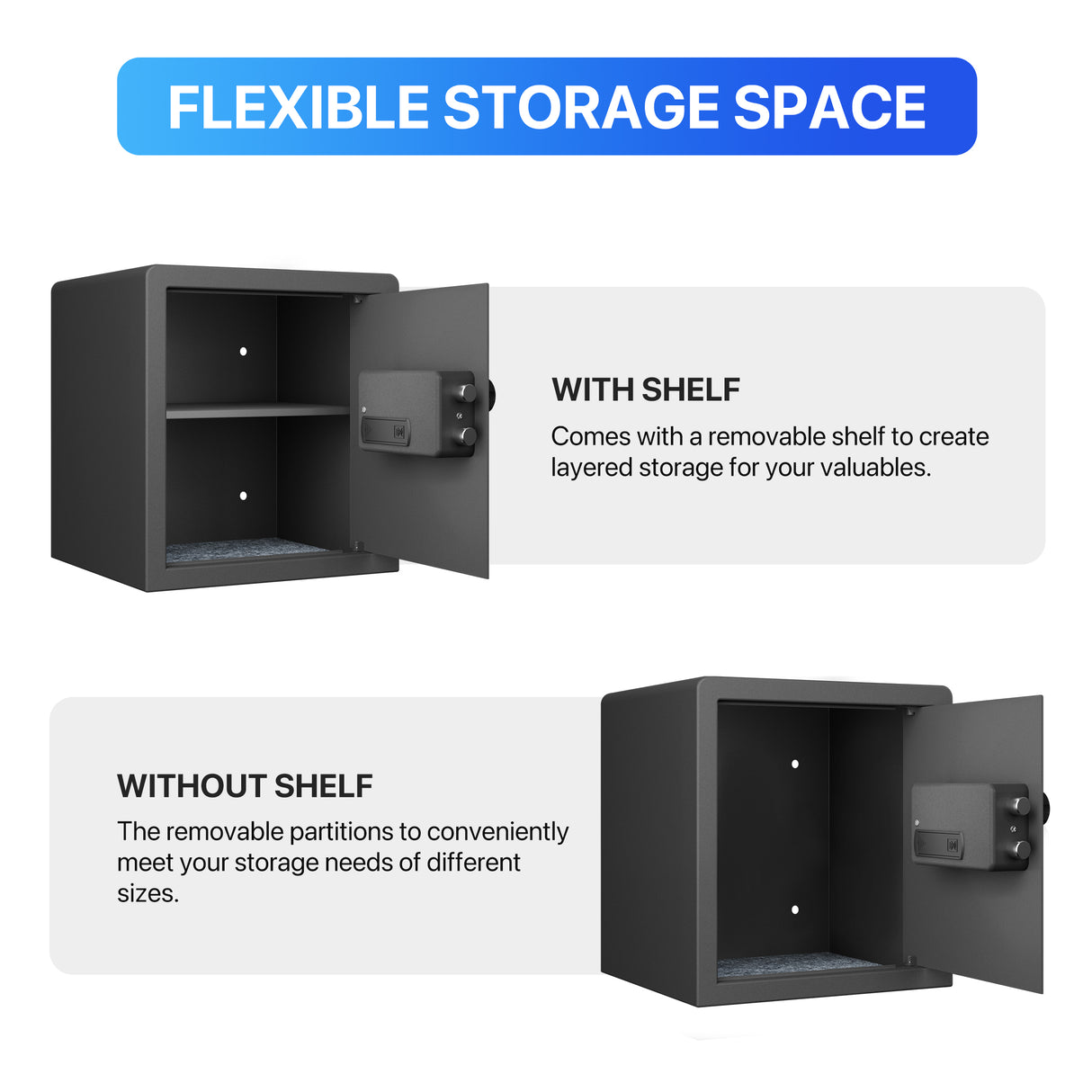 RPNB - RP36FSA - Biometric Home Safe with Fingerprint Digital Lock for Cash & Jewelry, 1.2 cu. ft.
