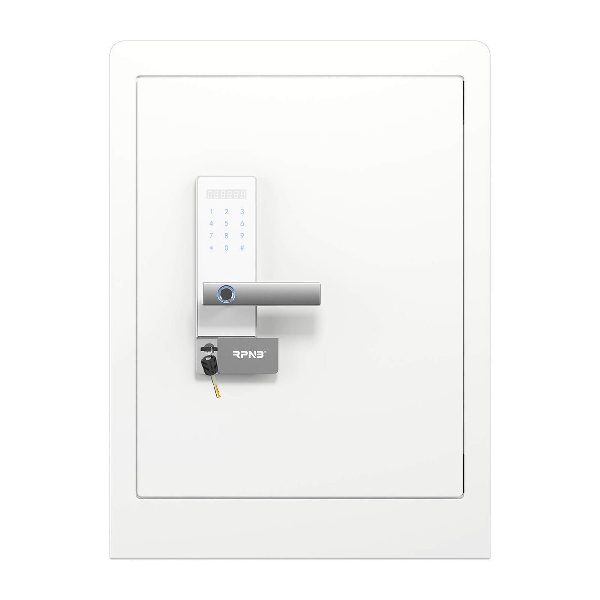 RPNB - RPHS60W - White - Fingerprint Home Safe With Touchscreen Keypad, Deluxe Nightstand Safe, 2.8 Cubic Feet