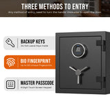 RPNB - RPFS40 - Deluxe Biometric Fireproof Safe with Touch Screen Keypad, 0.84 Cubic Feet