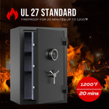 RPNB - RPFS66 - Deluxe Biometric Fireproof Safe with Touch Screen Keypad, 2.12 Cubic Feet