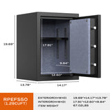 RPNB - RPEFS50 Digital Keypad Fireproof Safe, Deluxe Safe Box, 1.29 cu. ft.