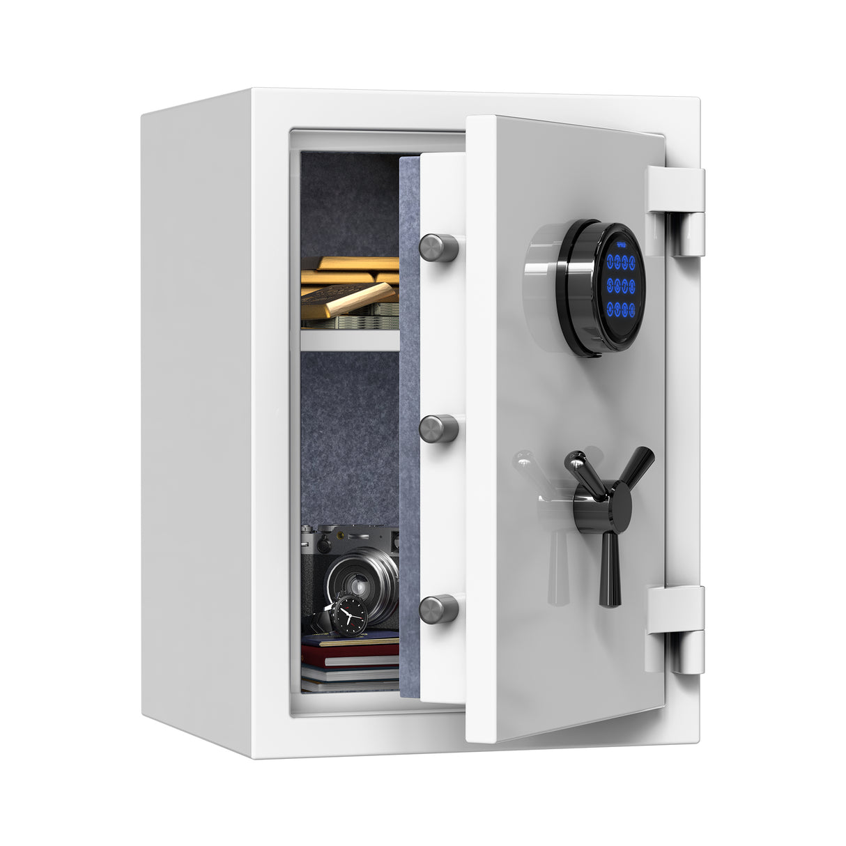 RPNB - RPEFS50W Digital Keypad White Fireproof Safe, Deluxe Safe Box, 1.29 cu. ft.
