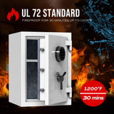 RPNB - RPEFS50W Digital Keypad White Fireproof Safe, Deluxe Safe Box, 1.29 cu. ft.
