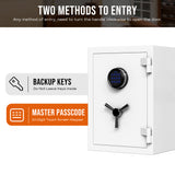 RPNB - RPEFS50W Digital Keypad White Fireproof Safe, Deluxe Safe Box, 1.29 cu. ft.