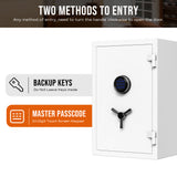 RPNB - RPEFS66W - Digital Keypad White Fireproof Safe, Deluxe Home Safe, 2.12 Cubic Feet