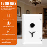 RPNB - RPEFS66W - Digital Keypad White Fireproof Safe, Deluxe Home Safe, 2.12 Cubic Feet