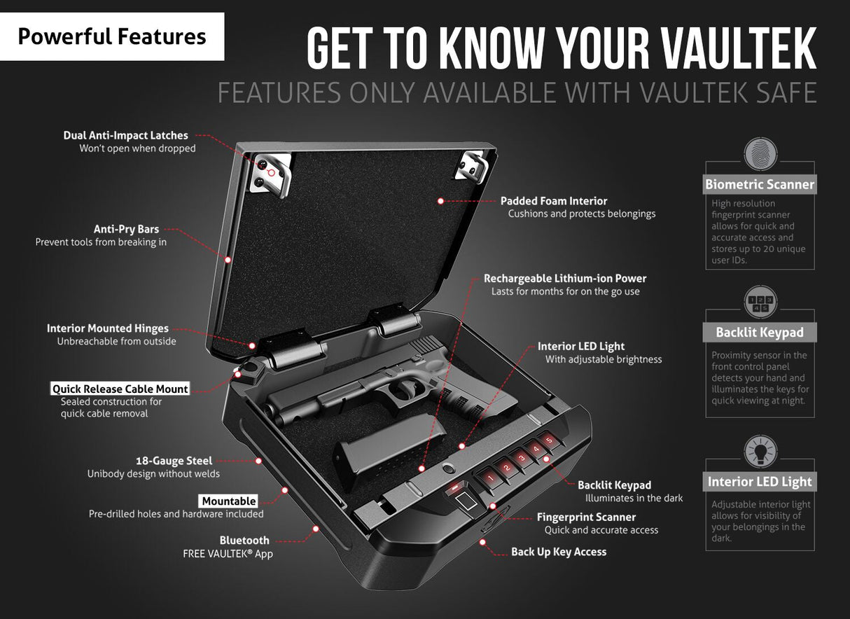 Vaultek - VS10i__Biometric - Bluetooth - 10 Series