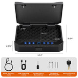 RPNB - RP2018 - Smart Biometric Gun Safe for Handgun, Quick Access Pistol Safe with Fingerprint