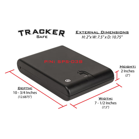 Tracker Safe - SPS-03B - Small Pistol Safe - Biometric Lock - 10.75" Length