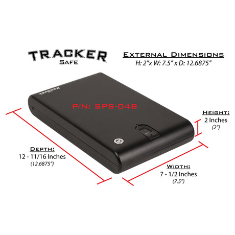 Tracker Safe - SPS-04B - Small Pistol Safe - Biometric Lock - 12.6" Length
