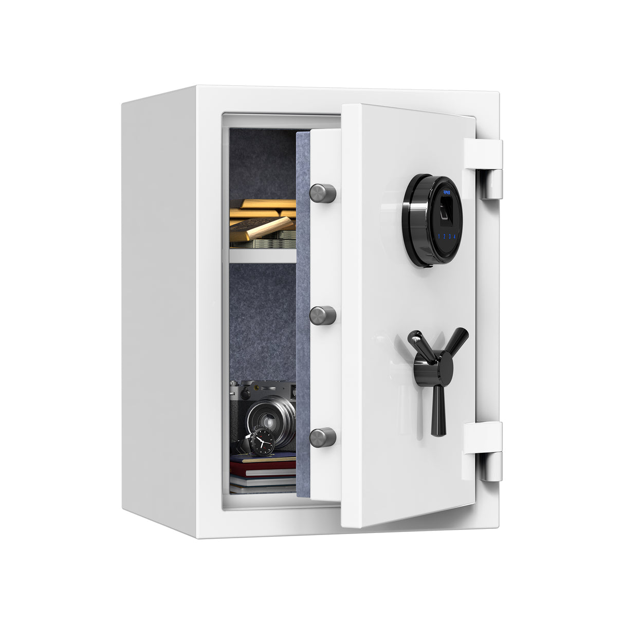 RPNB - RPFS50W - High Capacity White Digital Fireproof Safe with Adjustable Shelf for Money & Jewelry, 1.29 cu. ft.