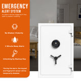 RPNB - RPFS66W - Large White Fireproof Safe with Fingerprint Sensor, Biometric Home Safe, 2.12 cu. ft.